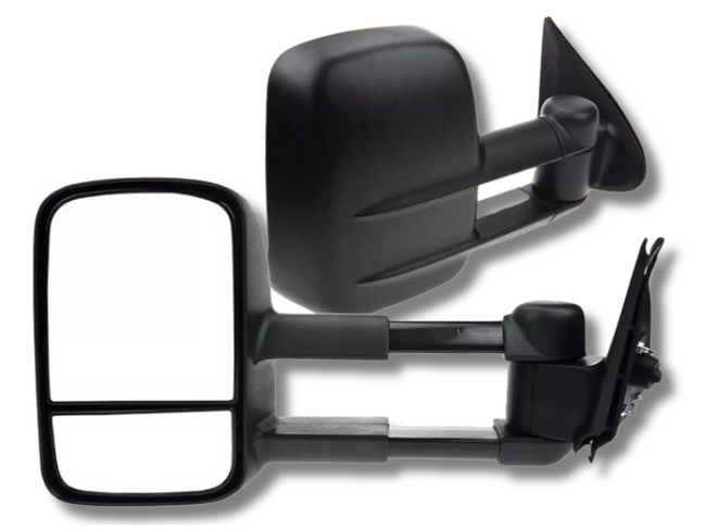 Extendable Towing Mirrors without Indicators for MQ / MR Mitsubishi Triton - Manual Mirror - Pair-Spoilers and Bodykits Australia
