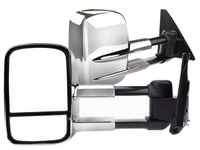 Extendable Towing Mirrors without Indicators for Mitsubishi Pajero - Chrome - Manual Mirror - Pair (2001 - 2019)-Spoilers and Bodykits Australia