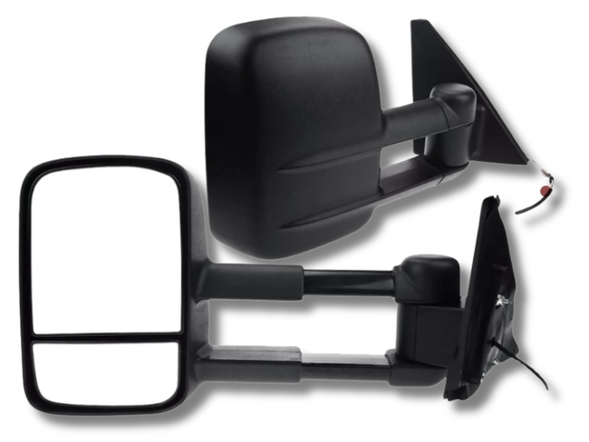 Extendable Towing Mirrors without Indicators for Mitsubishi Pajero - Electric Mirror - Pair (2001 - 2019)-Spoilers and Bodykits Australia