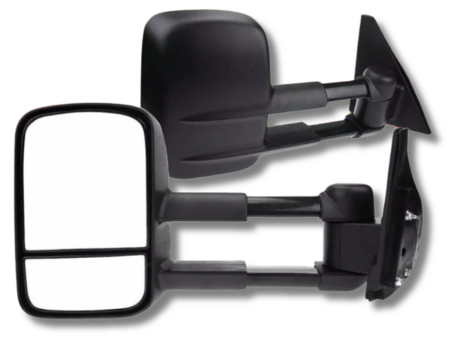 Extendable Towing Mirrors without Indicators for Mitsubishi Pajero - Manual Mirror - Pair (2001 - 2019)-Spoilers and Bodykits Australia
