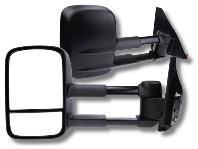 Extendable Towing Mirrors without Indicators for Mitsubishi Pajero - Manual Mirror - Pair (2001 - 2019)-Spoilers and Bodykits Australia