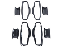 Exterior Door Handle Inserts x4 for MV Mitsubishi Triton - Carbon Fibre Look (2024 Onwards)-Spoilers and Bodykits Australia