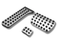 Footrest, Brake & Accelerator Pedal Pads for Mercedes Benz W203 / W204 / W211 - Silver-Spoilers and Bodykits Australia