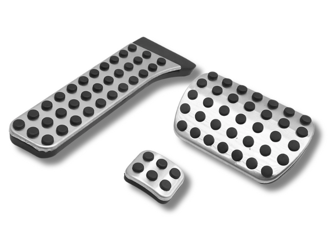 Footrest, Brake & Accelerator Pedal Pads for Mercedes Benz W203 / W204 / W211 - Silver-Spoilers and Bodykits Australia