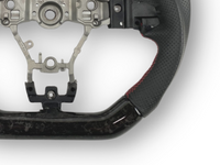 Forged Carbon Fibre & Leather Steering Wheel with Red Centre Line & Stitching for Subaru WRX STI / Levorg (2015 - 2021) - Spoilers and Bodykits Australia