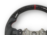 Forged Carbon Fibre & Leather Steering Wheel with Red Centre Line & Stitching for Subaru WRX STI / Levorg (2015 - 2021) - Spoilers and Bodykits Australia