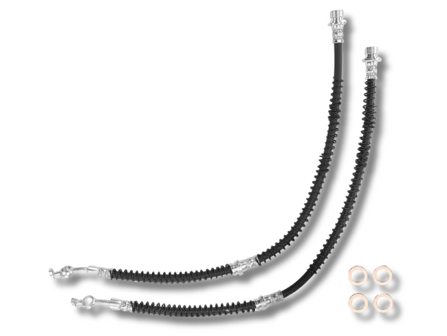 Front Brake Hydraulic Hoses x2 for Land Rover Discovery 2 L318 (1998 - 2004)-Spoilers and Bodykits Australia