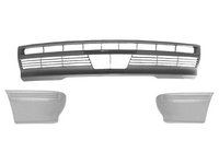 Front Bumper Bar Centre with Left & Right Bar Ends for VL Holden Commodore - Grey (1986 - 1988)-Spoilers and Bodykits Australia
