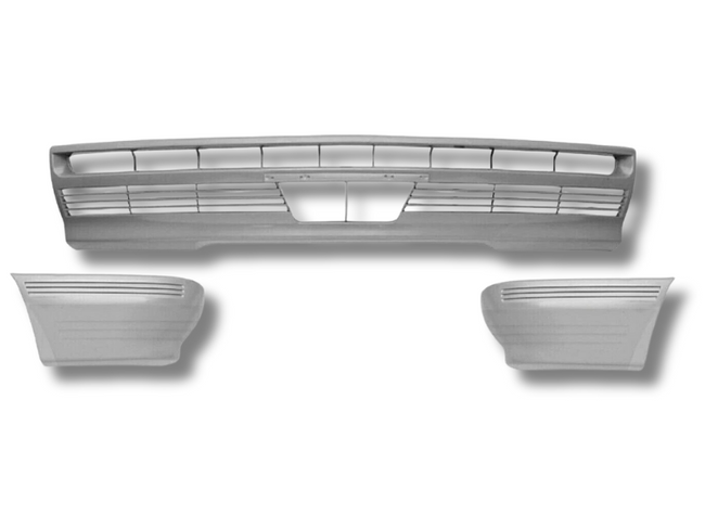 Front Bumper Bar Centre with Left & Right Bar Ends for VL Holden Commodore - Grey (1986 - 1988)-Spoilers and Bodykits Australia