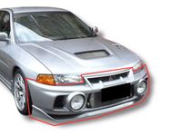 Front Bumper Bar for CE Mitsubishi Lancer 4 Door Sedan - EVO 4 Style (08/1998 - 2003)-Spoilers and Bodykits Australia