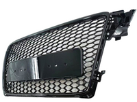 Front Bumper Honeycomb Grill for Audi A4 / S4 B8 - RS4 Style - Gloss Black (2007 - 2015)-Spoilers and Bodykits Australia