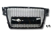 Front Bumper Honeycomb Grill for Audi A4 / S4 B8 - RS4 Style - Gloss Black (2007 - 2015)-Spoilers and Bodykits Australia