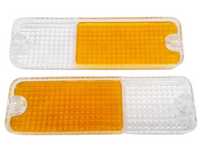 Front Bumper Indicator Park Light Lenses for Mazda RX7 Series 1 - Orange/Clear Lens - Pair-Spoilers and Bodykits Australia