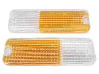 Front Bumper Indicator Park Light Lenses for Mazda RX7 Series 1 - Orange/Clear Lens - Pair-Spoilers and Bodykits Australia