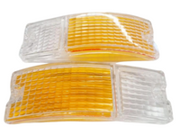 Front Bumper Indicator Park Light Lenses for Mazda RX7 Series 2 & 3 - Orange/Clear Lens - Pair (1981 - 1985)-Spoilers and Bodykits Australia
