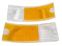 Front Bumper Indicator Park Light Lenses for Mazda RX7 Series 2 & 3 - Orange/Clear Lens - Pair (1981 - 1985)-Spoilers and Bodykits Australia