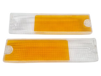 Front Bumper Indicator Park Light Lenses for Mazda RX7 Series 4 - Orange/Clear Lens - Pair-Spoilers and Bodykits Australia