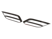 Front Bumper Side Trims for BMW X1 F48 - Carbon Fibre Look - Pair (2020 - 2022)-Spoilers and Bodykits Australia