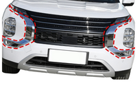 Front Bumper Trims & Fog Light Surrounds for Mitsubishi Outlander - Gloss Black - Pair (2023 Onwards)-Spoilers and Bodykits Australia