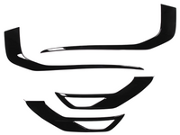 Front Bumper Trims & Fog Light Surrounds for Mitsubishi Outlander - Gloss Black - Pair (2023 Onwards)-Spoilers and Bodykits Australia