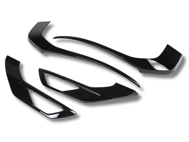 Front Bumper Trims & Fog Light Surrounds for Mitsubishi Outlander - Gloss Black - Pair (2023 Onwards)-Spoilers and Bodykits Australia
