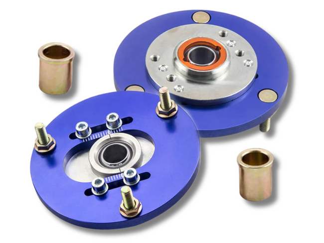 Front Coilover Camber Plates Top Mounts for BMW E36 3 Series - Blue - Pair-Spoilers and Bodykits Australia