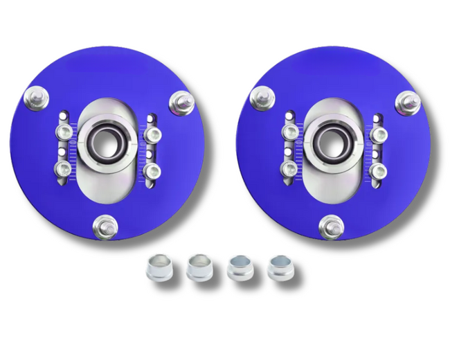 Front Coilover Camber Plates for BMW E46 320i / 323i / 328Ci / 330xi / M3 - Blue - Pair-Spoilers and Bodykits Australia