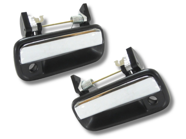 Front Door Handles for Toyota Hilux 2WD / 4WD - Chrome / Black - Pair (1988 - 1997)-Spoilers and Bodykits Australia