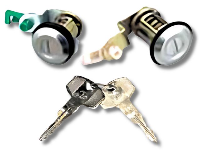 Front Door Lock Barrels with Keys for Nissan Datsun 1200 Ute / Sedan / Coupe - Pair-Spoilers and Bodykits Australia