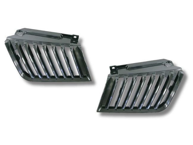 Front Grill 2-Piece for ML Mitsubishi Triton - Black / Chrome (07/2006 - 08/2009)-Spoilers and Bodykits Australia