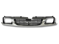Front Grill & Head Light Surrounds for Holden Rodeo R9 TF - Chrome / Black (1998 - 2002)-Spoilers and Bodykits Australia
