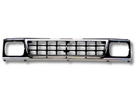 Front Grill & Head Light Surrounds for Mitsubishi Triton MG / MH - Chrome / Black (1989 - 1992)-Spoilers and Bodykits Australia