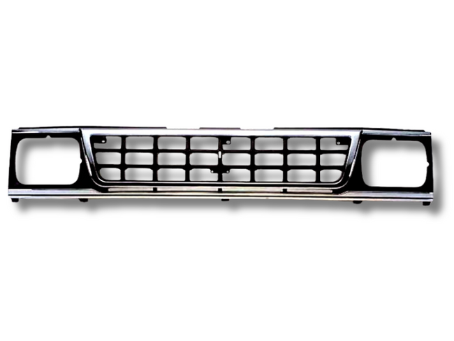 Front Grill & Head Light Surrounds for Mitsubishi Triton MG / MH - Chrome / Black (1989 - 1992)-Spoilers and Bodykits Australia