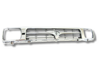 Front Grill & Head Light Surrounds for Toyota Hilux RN85 2WD - Chrome / Grey (1989 - 1997)-Spoilers and Bodykits Australia