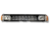 Front Grill & Head Light Surrounds with Head Lights & Indicators for Mitsubishi Triton MG / MH - Black (1989 - 1992)-Spoilers and Bodykits Australia