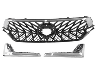 Front Grill for 200 Series Toyota Landcruiser - Chrome / Black (2016 - 2021)-Spoilers and Bodykits Australia