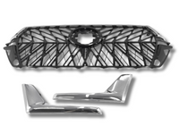 Front Grill for 200 Series Toyota Landcruiser - Chrome / Black (2016 - 2021)-Spoilers and Bodykits Australia