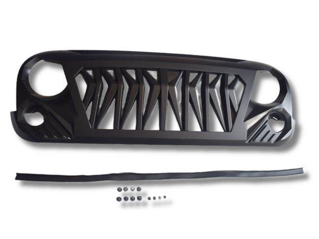 Front Grill for Jeep Wrangler JK / JKU - Black (2007 - 2018)-Spoilers and Bodykits Australia