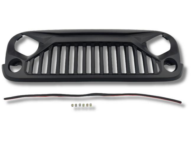 Front Grill for Jeep Wrangler JK Unlimited - Black (2007 - 2018)-Spoilers and Bodykits Australia