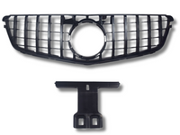 Front Grill for Mercedes Benz C Class W204 - GTR Style (2007 - 2014)-Spoilers and Bodykits Australia
