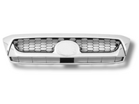 Front Grill without Top Mould for Toyota Hilux - Chrome / Black (08/2008 - 2011)-Spoilers and Bodykits Australia