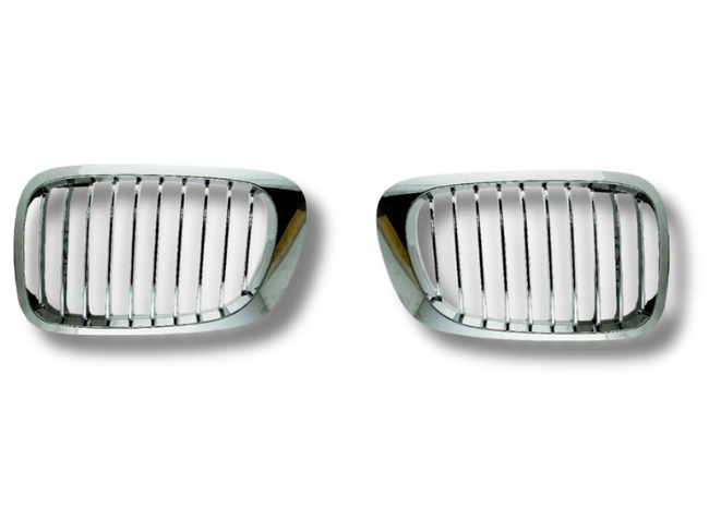 Front Grills for BMW 3 Series E46 2-Door Coupe - Chrome - Pair (1998 - 2003)-Spoilers and Bodykits Australia