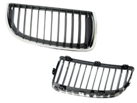 Front Grills for BMW 3 Series E90 V4 Sedan - Chrome / Black - Pair (2005 - 2009)-Spoilers and Bodykits Australia