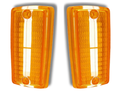 Front Indicator Lenses for Ford Escort MK1 - Orange Lens - Pair-Spoilers and Bodykits Australia