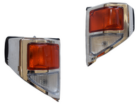Front Indicator Lights for 78 / 79 Series Toyota Landcruiser - Chrome - Pair (1999 - 2007)-Spoilers and Bodykits Australia