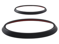 Front & Rear Badge Ring Covers x2 for Subaru Outback - Matt Black (2022 - 2023)-Spoilers and Bodykits Australia