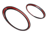 Front & Rear Badge Ring Covers x2 for Subaru Outback - Matt Black (2022 - 2023)-Spoilers and Bodykits Australia