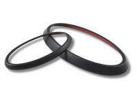 Front & Rear Badge Ring Covers x2 for Subaru Outback - Matt Black (2022 - 2023)-Spoilers and Bodykits Australia