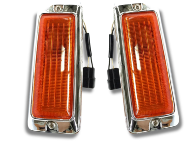Front Side Guard Indicator Lights for Mazda RX3 / 808 - Orange Lens - Pair-Spoilers and Bodykits Australia