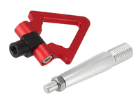 Front or Rear Bumper Tow Hook Triangle Ring for CJ Mitsubishi Lancer EVO X / EVO 10 - Red (2008 - 2016)-Spoilers and Bodykits Australia